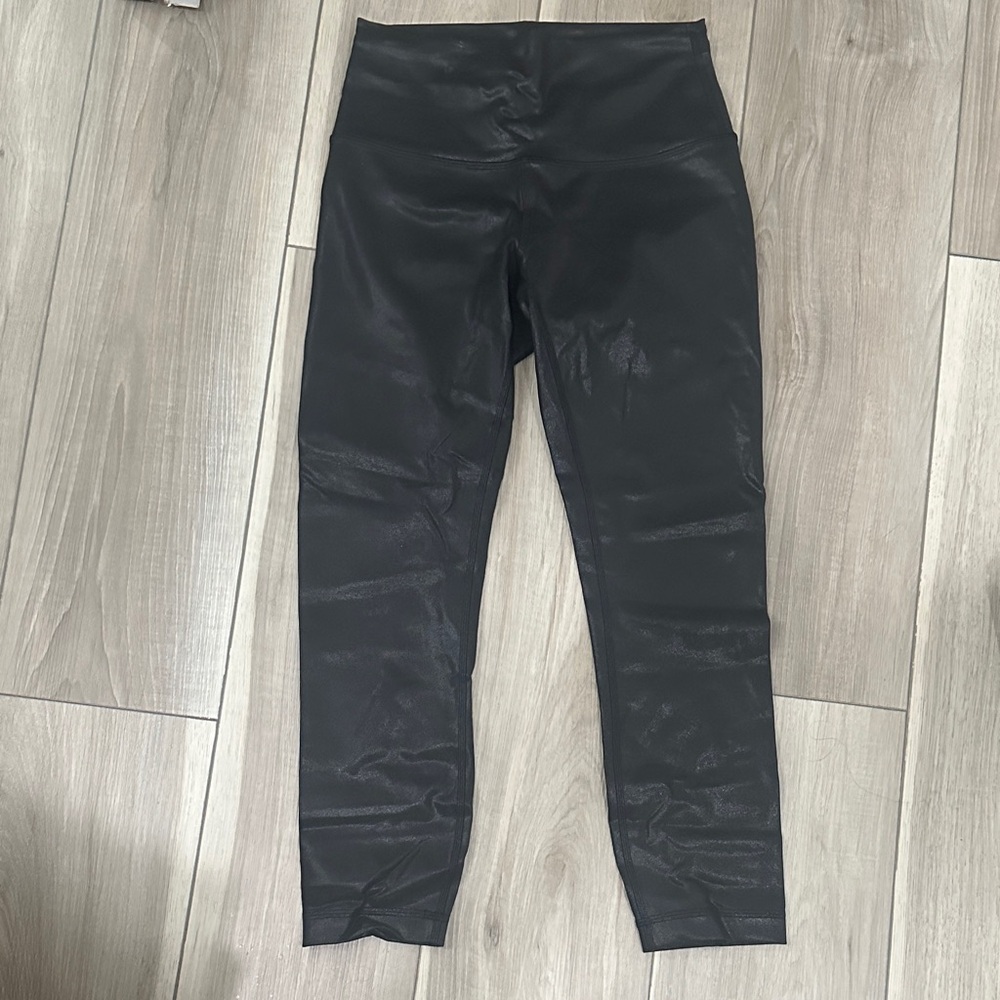 Lululemon Black Faux Leather Leggings